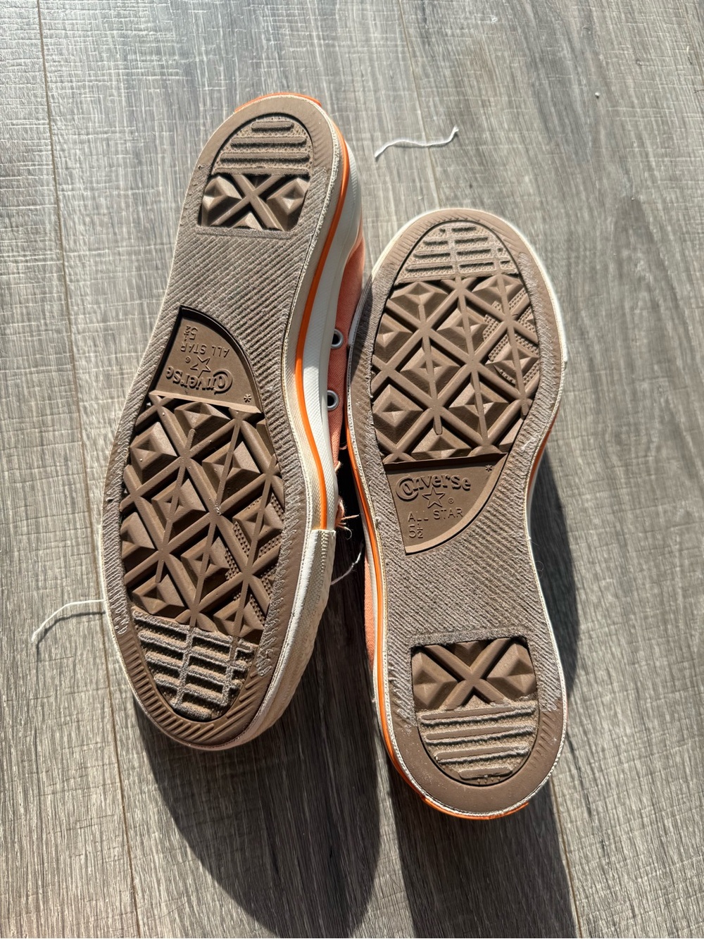 Converse Orange Frayed Low Top Sneakers - Picture 8 of 8